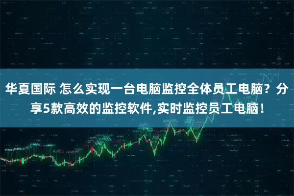 华夏国际 怎么实现一台电脑监控全体员工电脑？分享5款高效的监控软件,实时监控员工电脑！