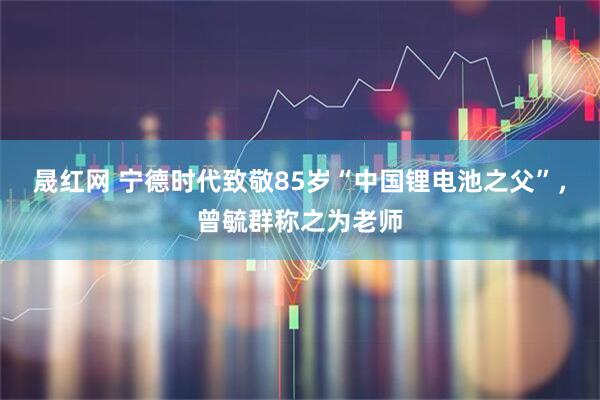 晟红网 宁德时代致敬85岁“中国锂电池之父”，曾毓群称之为老师