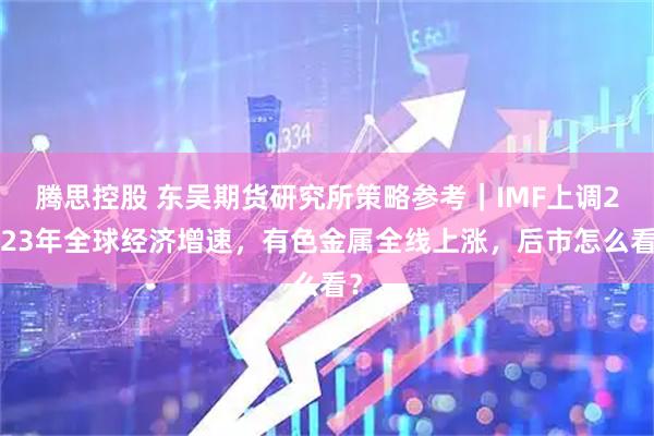 腾思控股 东吴期货研究所策略参考｜IMF上调2023年全球经济增速，有色金属全线上涨，后市怎么看？