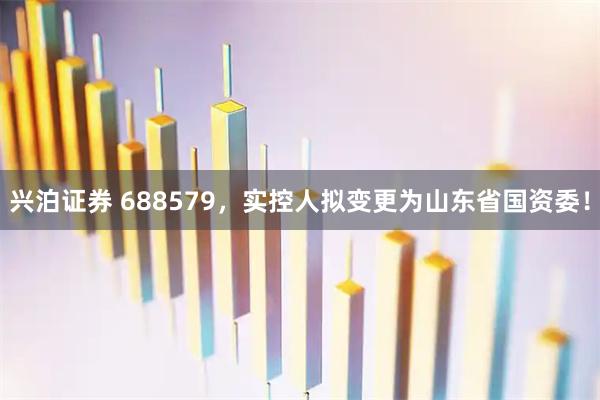 兴泊证券 688579，实控人拟变更为山东省国资委！
